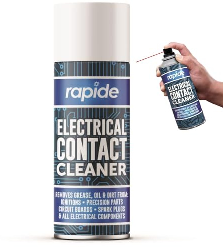Rapide Electrical Contact Cleaner 200ml – Fast Evaporating Degreaser Spray for Electronics, Electrical Circuits, Sensitive Equipment & Connectors – Removes Dust, Oil & Carbon Deposits - 1427