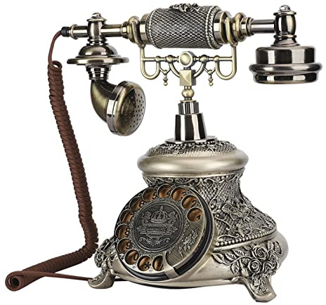 Ejoyous Festnetztelefon mit Drehscheibe, Festnetztelefon, Telefon, für Büro, für Dekoration, für Hotel, für Zuhause,