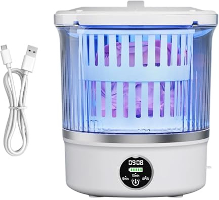 Machine À Laver - Mini Machine À Laver - Mini Machines À Lavers Portable, Pour Le Camping, Lave-linge Sans Fil Rechargeable, Adaptée Aux Sous-vêtements, Soutiens-gorge, Chaussettes, Vêtements De Bébé