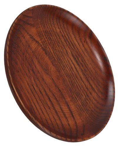 TINEASUR -Verres Ronds en Bois Massif pour Bouteille de Vin et Verre, Surface Antidérapante et Prévention des Éclaboussures, pour Table à Manger et Toutes Occasions