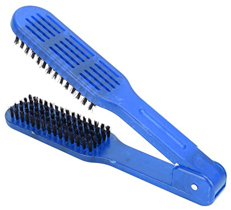 Stylebest Dubbelsidig Borsthårborste Antistatisk Splinthårborste för Frizzfritt Hår, Högtemperaturbeständig, 1 st. (Blå)
