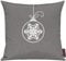 Shirtinstyle Sofakissen, Kissenbezug, Kissenhülle, Motiv Christbaum Kugel Schmuck, Größe 40 x 40cm, Farbe Grau