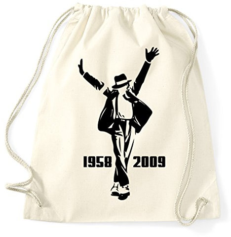 STYLETEX23 Michael Jackson Turnbeutel Sportbeutel, Natur