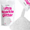 Paillettes à usages multiples Hemway - 100g de poudre de couleurs uniques pour faire des travaux manuels : décoration pour des tables de mariage, des cadeaux, des cartes, des fleurs ; vous pouvez aussi l’utiliser comme maquillage pour le mettre sur vos paupières, vos ongles ou encore sur vos cheveux., Paillettes, Silver