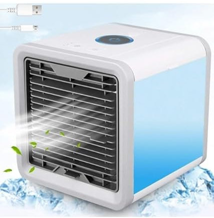 Trade Shop Traesio Mini Condizionatore Portatile, Deumidificatore a Acqua, Usb, Ventilatore Auto Led