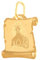 Rodium - Goldene Anhänger, mit Sternzeichen auf Papyrus Jungfrau, 14 Karat Gold/ 585er Feingehalt, Charms für Halskette oder Ketten Armband, Ideales Geschenke, Kettenanhänger für Goldschmuck