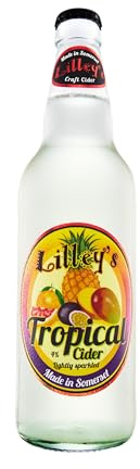 Lilley's Cider - Tropical Cider 4% ABV - Lightly Sparkling Sweet Cider with Mango, Pineapple, Lime & Grapefruit, Vegan & Gluten-Free, Fruity Summer Flavour - 12x500ml Bottles