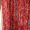 Vagasi 2 Stücke Türvorhang Hochzeit Fadengardine Fadenvorhang 100 x 200 cm Bead Fadenvorhang einfarbig Perle Glitzer schön für Schlafzimmer Restaurant Fotografie Hintergrund, Rot