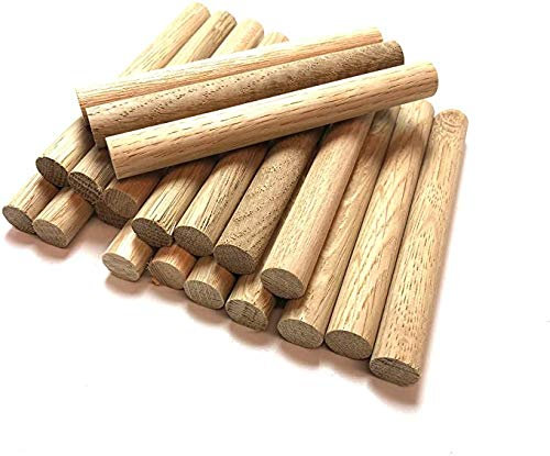 Oak Dowel 16mm x 100mm Length - Pack of 12 Dowels