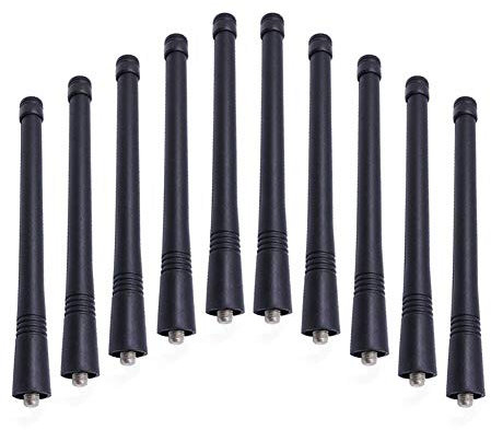 WalkieTalkieAntenna 10 pezzi Antenna radio VHF con 136-174 MHz Sostituisci antenna radio Compatibile con Walkie Talkie Motorola GP88 GP88S GP68 GP328 radio nera