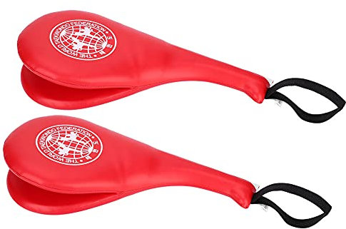 Demeras Doppel Pads,Taekwondo Karate Boxen Strike Pads Strike Pads für Taekwondo(rot),Taekwondo