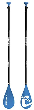 Cressi Mod5 Sup Paddle Pala telescópica para SUP con cinco módulos flotantes, Unisex adulto, Negro/Azul, One Size