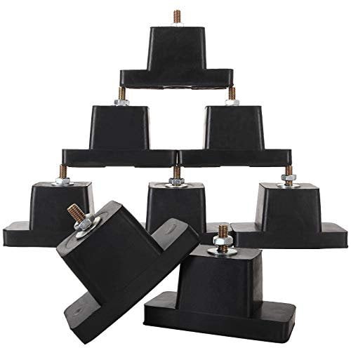 LANIAKEA 8 Pack Anti-Vibration Air Conditioner Mounting Bracket Shock-Proof Pads Supports Up to 1000 lbs/4 PCS, Heavy Duty Shock-Proof Pads Mounts