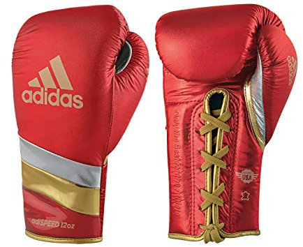 adidas Speed 500 Pro Boxhandschuhe – Trainingshandschuhe aus echtem Leder für Männer und Frauen, zum Schnüren, schwere Boxsäcke und Kickboxhandschuhe