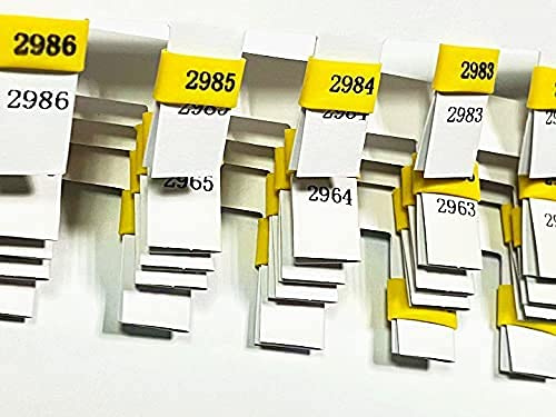 Fpigeon 100 anillos de goma para palomas de carreras, material resistente, bandas de goma para palomas corredores, numerados coloridos (amarillo, sólido)