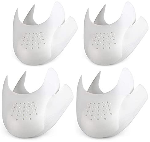 CuteHome 4 Paar Sportschuhe Schuhe Schilde,Schuh Knitterschutz,Schuhfaltenschutz für Herren，4 xWeiß