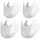 CuteHome 4 Paar Sportschuhe Schuhe Schilde,Schuh Knitterschutz,Schuhfaltenschutz für Herren，4 xWeiß