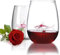 WeingläSer Stammlose WeingläSer mit Rosa Hai, Modernen Kreatives Rotweinglas Ohne Stiel, Passend für Verschiedene Feiertage Geschenk, Geburtstag Hochzeit Jahrestag Party Dekorationen (2 Stück)