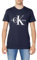 Calvin Klein Jeans Men Short-Sleeve T-Shirt Core Monologo Slim Fit, Blue (Night Sky), XL