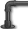 Bastone da Tenda Stile Industriale, 81-216 cm per Finestra con Testa a Flangia in Acciaio Inossidabile, Regolabile Nero Opaco