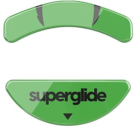 Superglide – Schnellste und glatteste Mausfüße/Skates aus ultrastarkem, makellosem Glas, superschnelle, Glatte und langlebige Sohle für Razer Viper Mini, Grün