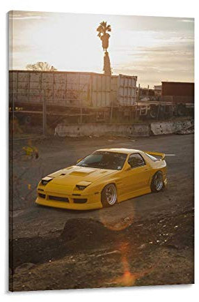 Auto-Poster JDM RX7, Leinwand-Kunst-Poster und Wandkunstdruck, Wandbilder, Wandbild, modernes Familien-Schlafzimmer, Dekorationsposter, 30 x 45 cm