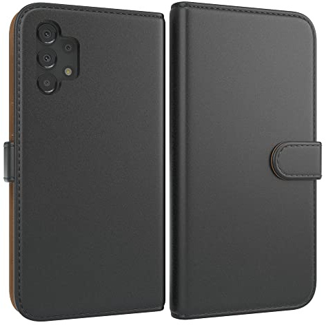 EAZY CASE Tasche kompatibel mit Samsung Galaxy A13 (4G) Schutzhülle mit Standfunktion Klapphülle im Bookstyle Handytasche Handyhülle Cover mit Magnetverschluss & Kartenfach Kunstleder Schwarz