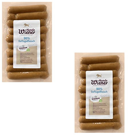 Keksdieb Hunde-Wiener - Leckerlis für Hunde mit Geflügel - Doppelpack - 2 x 10 Stück