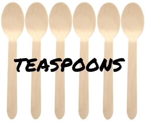 Wooden Cutlery Eco Biodegradable Knives, Forks, Spoons, Teaspoons (Teaspoon, 1000)
