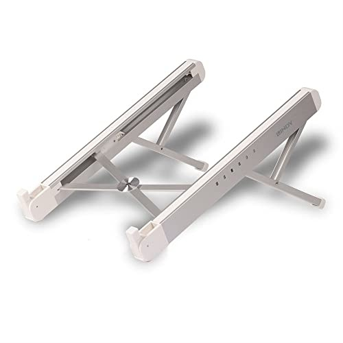 LINDY 20916 Faltbare Laptop-Halterung, Verstellbare Halterung aus Aluminium, für Notebook, MacBook, Surface