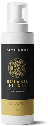 Rosemary Oil For Hair Growth Natural Serum, with Biotin, Sunflower Oil, Argan Oil and Rosemary Oil Natural Hair Growth Oil with Pre Diluted Rosemary Oil for Hair Growth