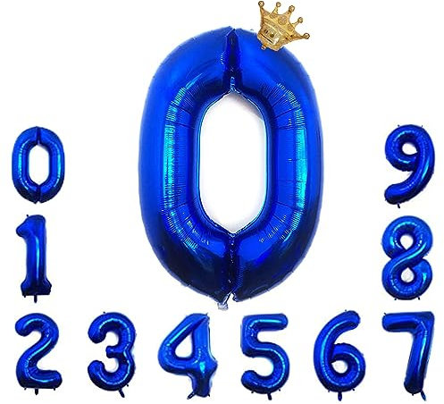 Foil Luftballon 0 Helium Folienballon Zahlen Ballon XXL Folien Dunkelblau Ballon 0 Geburtstag 100cm/40inch