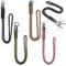 4 PCS Heavy Duty Paracord Lanyard Necklace Whistles Strap Braided 550 Keychain for Men Women Outdoor Survival Parachute Rope Necklace Keychains with Clip Key Ring for ID Card Badge Holder Wallet