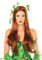 MIMIKRY Poison Ivy Langhaar Perücke Rotbraun glatt Mittelscheitel Waldgeist Elfe Fee Mutter Natur