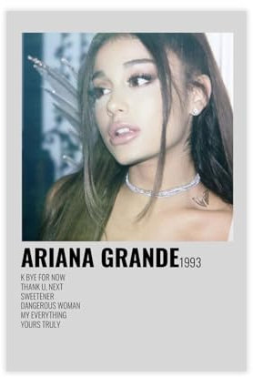 Ariana Grande Poster (41) Leinwand Poster Schlafzimmer Dekor Sport Landschaft Büro Zimmer Dekor Geschenk ungerahmt 40 x 60 cm