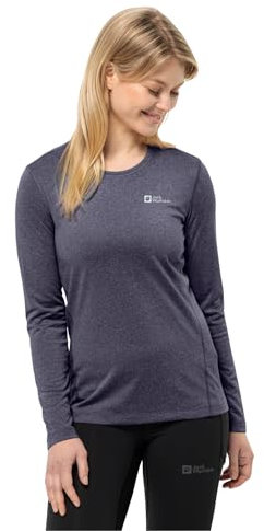 Jack Wolfskin Damen Sky Thermal L/S Wander-Shirt, Graphite, XXL EU