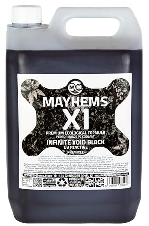 Mayhems PC-Kühlmittel – X1 Premix – umweltfreundliche Serie, UV-Fluoreszierend, 5 Liter, Infinite Void Black