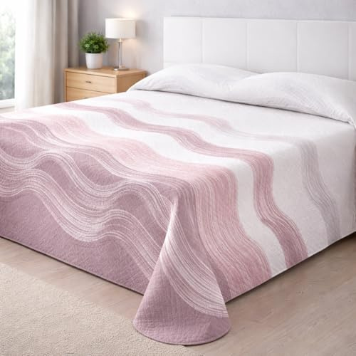Degrees Home Paraíso – Copriletto Leggero Multiuso (230X260) – Trapuntato Sottile in Microfibra Extra Morbida con Design Stampato Moderno – Per Tutte le Stagioni