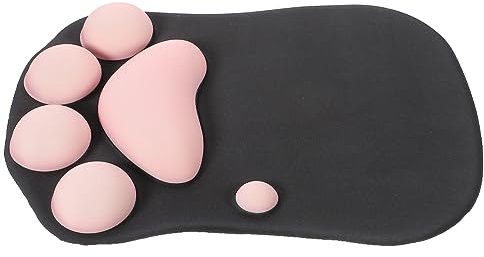 Lurrose Cat Paw Mouse Pad Mouse Mat with Wrist Support Rest Mouse Pads Silicone Computer Mouse Pad for Office Home Gaming