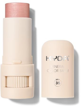 KYDA Mineral Color Balm, SPF 35, Creamy Blendable Color für Lippen und Wangen, aufbaubarer Schimmer, leichte Formel, Mehrzweck-Makeup-Stick, BLUSH