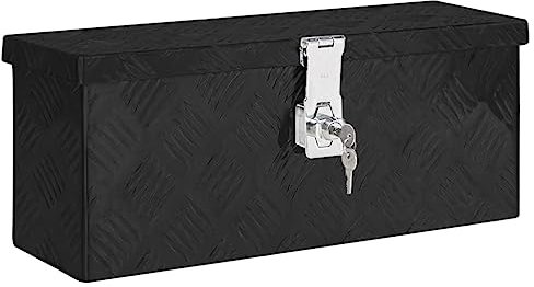 BOWEKAM Home & Garden-Storage Box Black 50x15x20.5 Aluminium-Furniture Choice