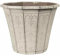 Fyne-Finds Round Plastic White Plant Pot 30cm, 12inch Vintage Rust Effect Home Garden 9.5L Patio Planter Cover (1)