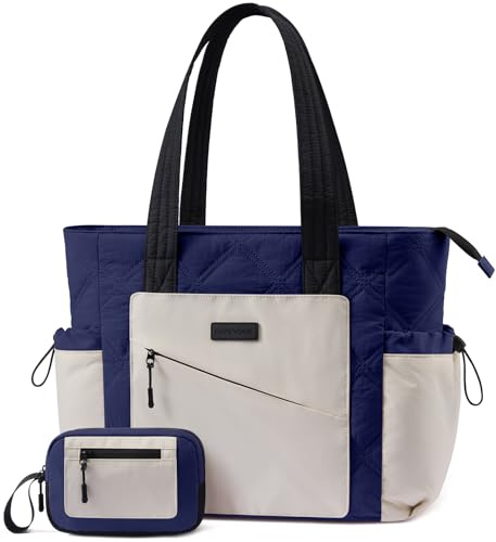LOVEVOOK Shopper Tasche Damen Groß, Arbeitstasche Puffer Handtasche | Leicht Tote Work Bag 15,6 Zoll Laptoptasche Schultasche, Bürotasche Lehrertasche Handbags Women für Uni Business