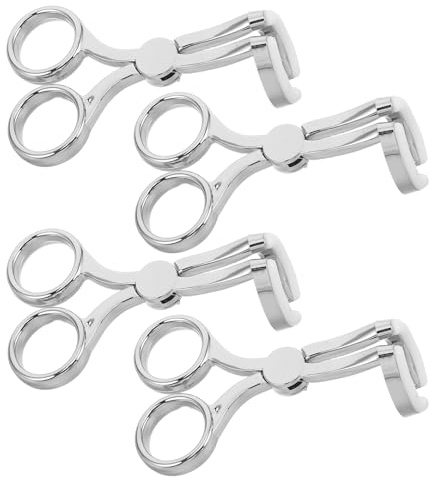 FOMIYES 4pcs Contact Lens Applicator Set Silver Invisible Lens Remover Tool with Eyelid Opener for Travel and Daily Use Replaceable