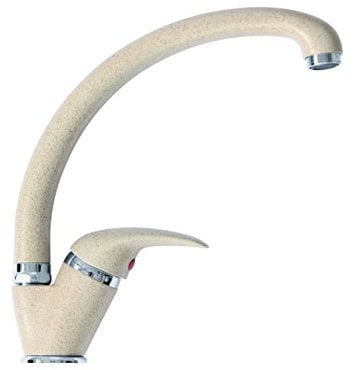 LAVELLO CUCINA CANNA ALTA GIREVOLE PAINI MONOCOMANDO MIKONOS COLORE AVENA