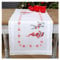 Vervaco Stickerei Weihnachten Stickerei Kits Kreuzstich Tischläufer DIY Set, Tischdecke zum Besticken mit Bild auf Baumwolle und Stickgarn, 16 x 40 Zoll, Weihnachtsmann & Hirsch