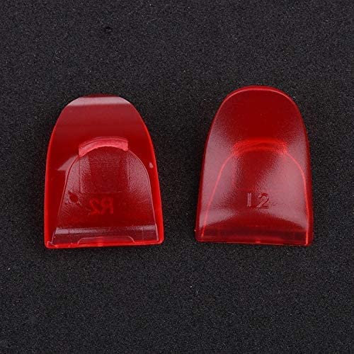1 Pairs L2 R2 Trigger Extenders Buttons for PlayStation 4 PS4 PS4 Slim Pro Controller Clear Red