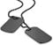 Flongo Gravur Herren Anhänger Halskette Militär Kette, Schwarz Herrenkette Kostenlose Gravur doppelte Militärische Erkennungsmarken Armee Stil Dog Tag Erkennungsmarke Herren Männer