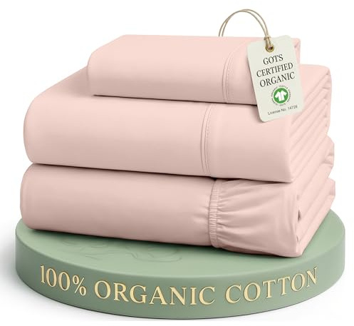 Casa Platino 100% Organic Cotton Sepia Rose Twin-Sheets Set, 3-teilig Reine Bio-Baumwolle langstapeliger perkal Weave Ultra Soft top Bedding bettwäsche für Bett,