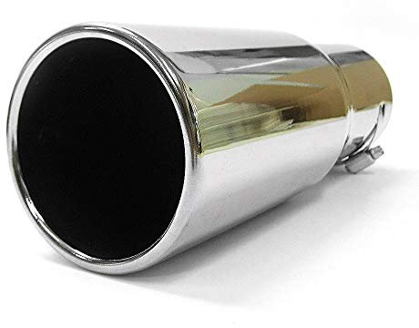Auspuffblende Endrohr Auspuff Edelstahl Sportauspuff Universal Chrom Rund Tuning Blende Schalldampfer AutoHobby